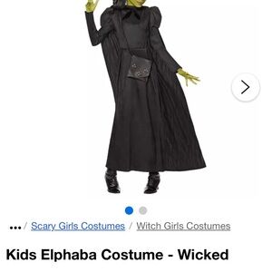 Wicked Elphaba Costume 8-10y
